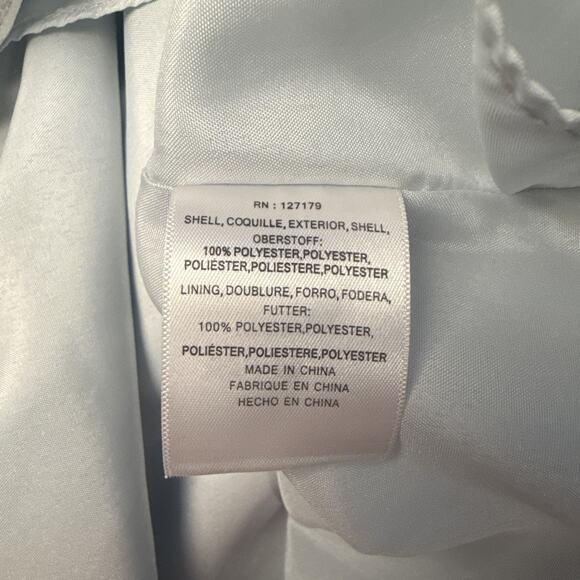 Jenny Yoo Collection Light Blue Chiffon Deep V‎ Illusion Dress Women's Size 8 - Picture 5 of 5